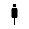 Connected icon: an Ethernet plug